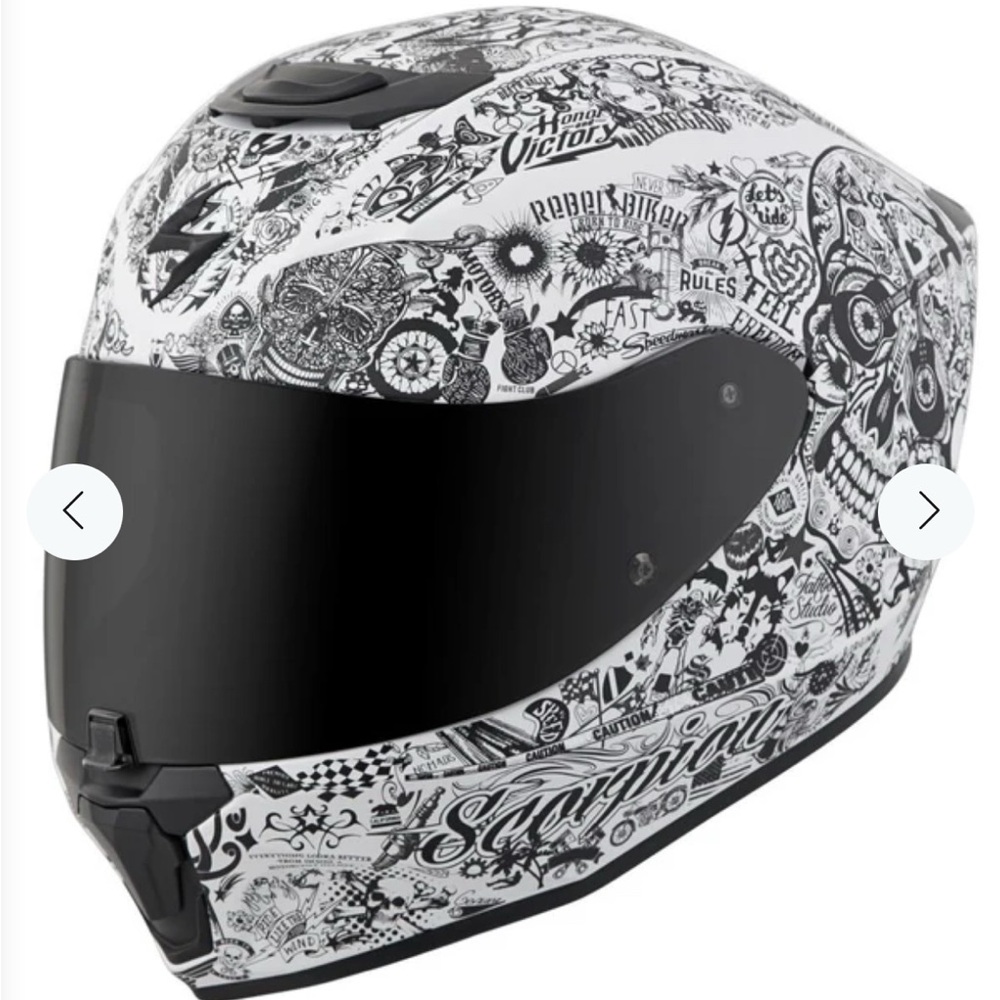 Scorpion EXO-R420 Full Face Helmet Shake Graphic with Sena SF2 Bluetooth Headset